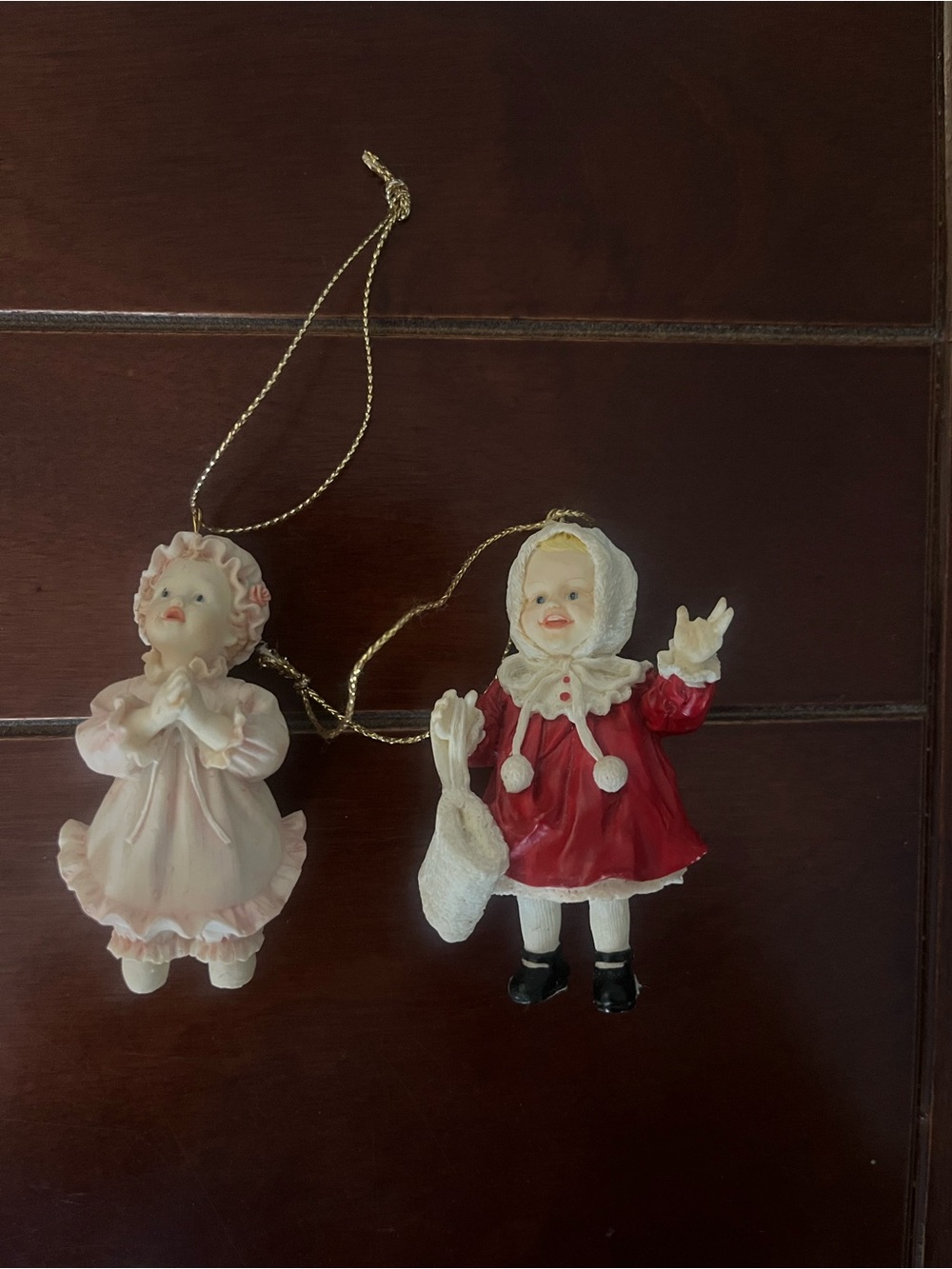 Ashton Drake Jennifer and Emily  Ornaments Set - vintage Figurine Decorations